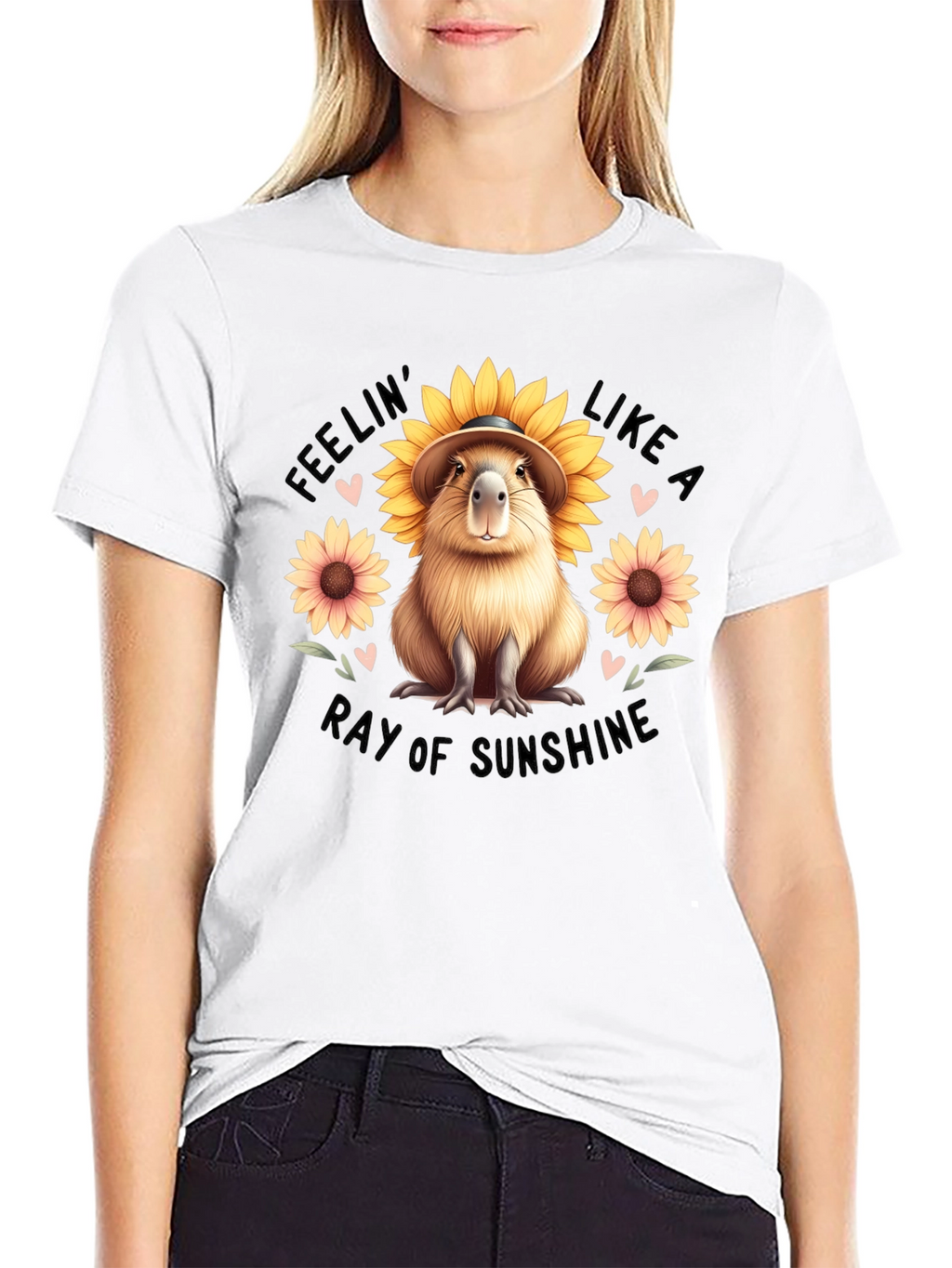 Feelin Like a Ray of Sunshine Capybara T-Shirt