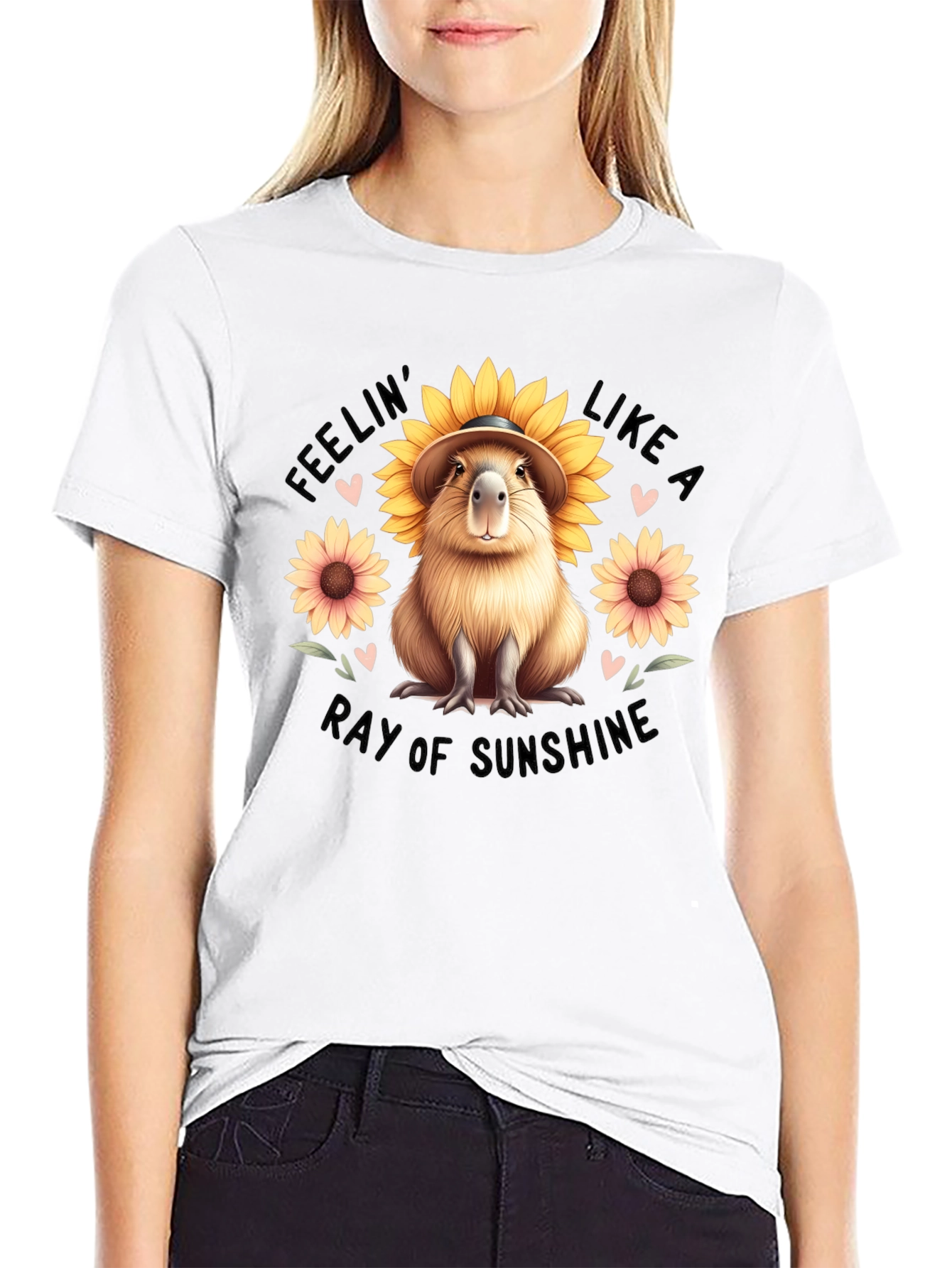 Feelin Like a Ray of Sunshine Capybara T-Shirt