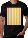 Striped Pattern T-Shirt - Casual Cotton Tee