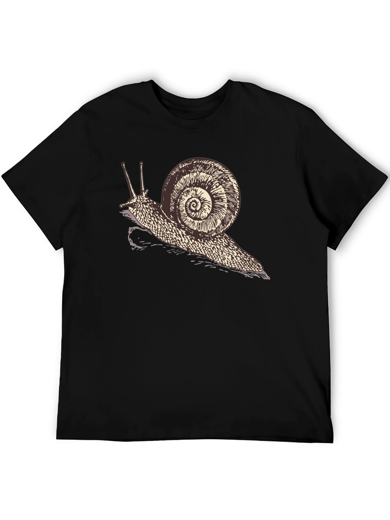 Snail Graphic Tee - Quirky Unisex Black T-Shirt