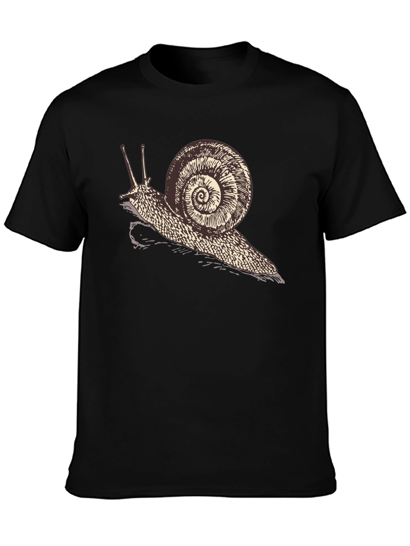 Snail Graphic Tee - Quirky Unisex Black T-Shirt