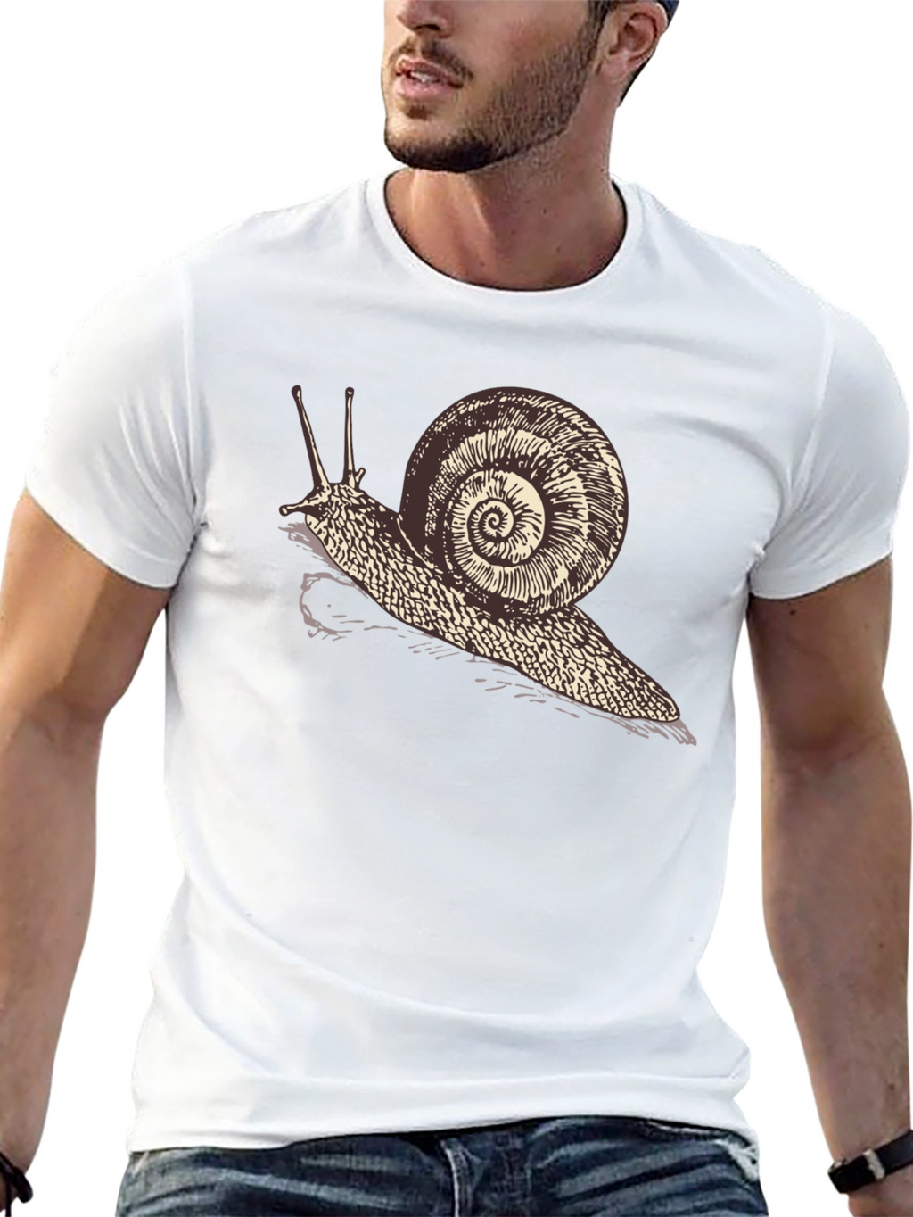 Snail Graphic Tee - Quirky Unisex Black T-Shirt