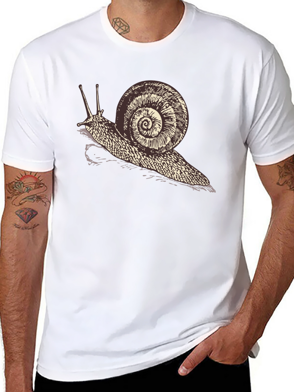 Snail Graphic Tee - Quirky Unisex Black T-Shirt
