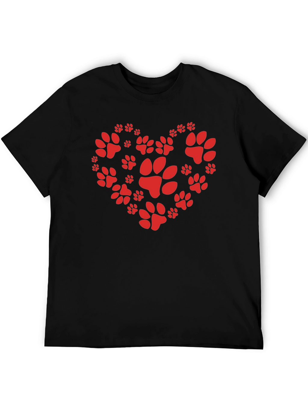 Paw Print Heart T-Shirt - Animal Lover Tee