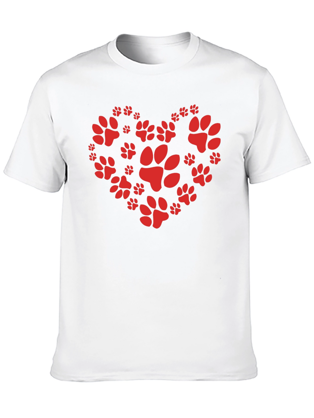 Paw Print Heart T-Shirt - Animal Lover Tee