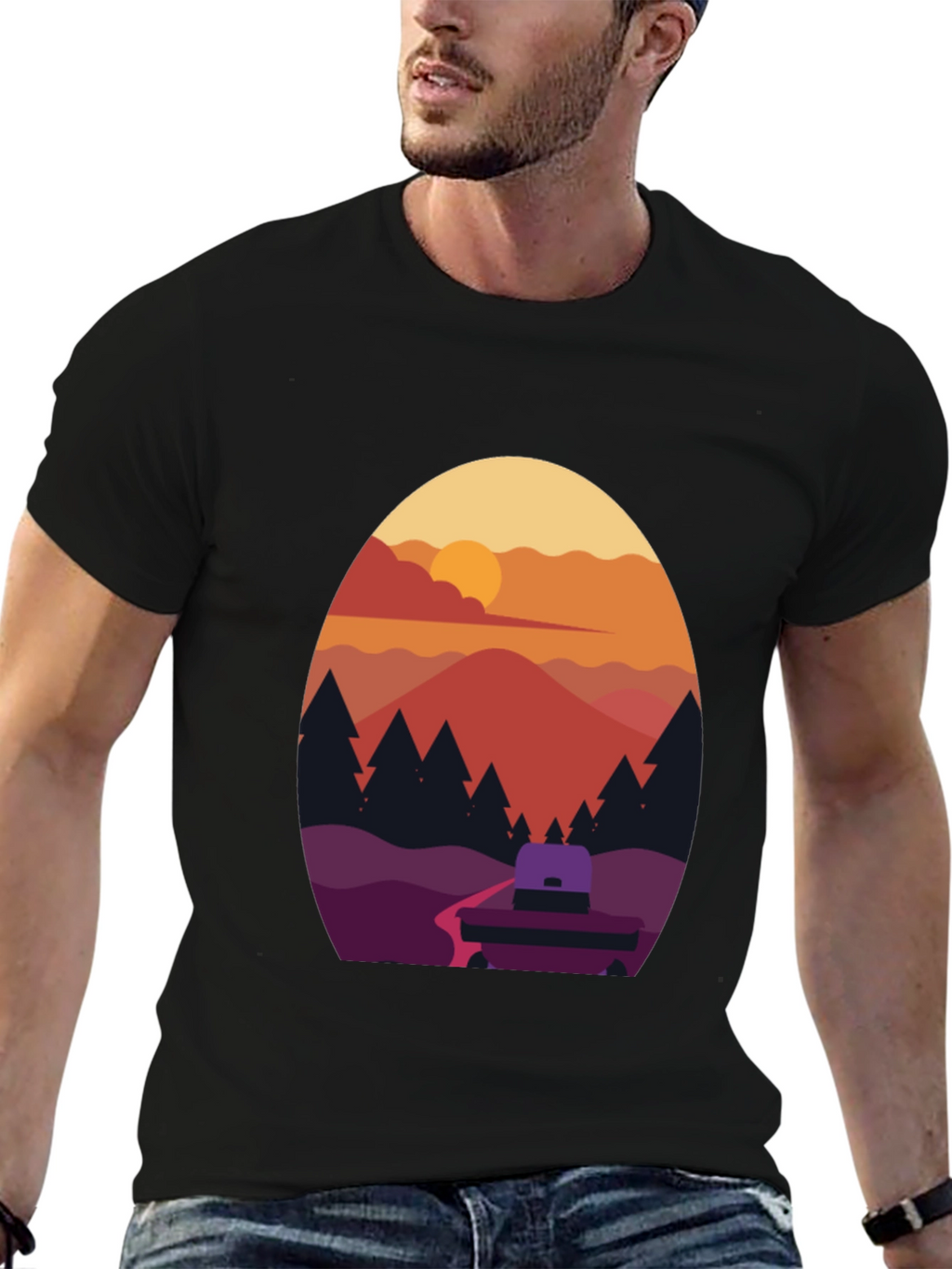 Sunset Mountain Graphic Tee