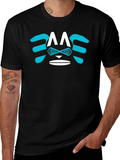 Abstract Face Graphic Tee - Trendy Casual Shirt