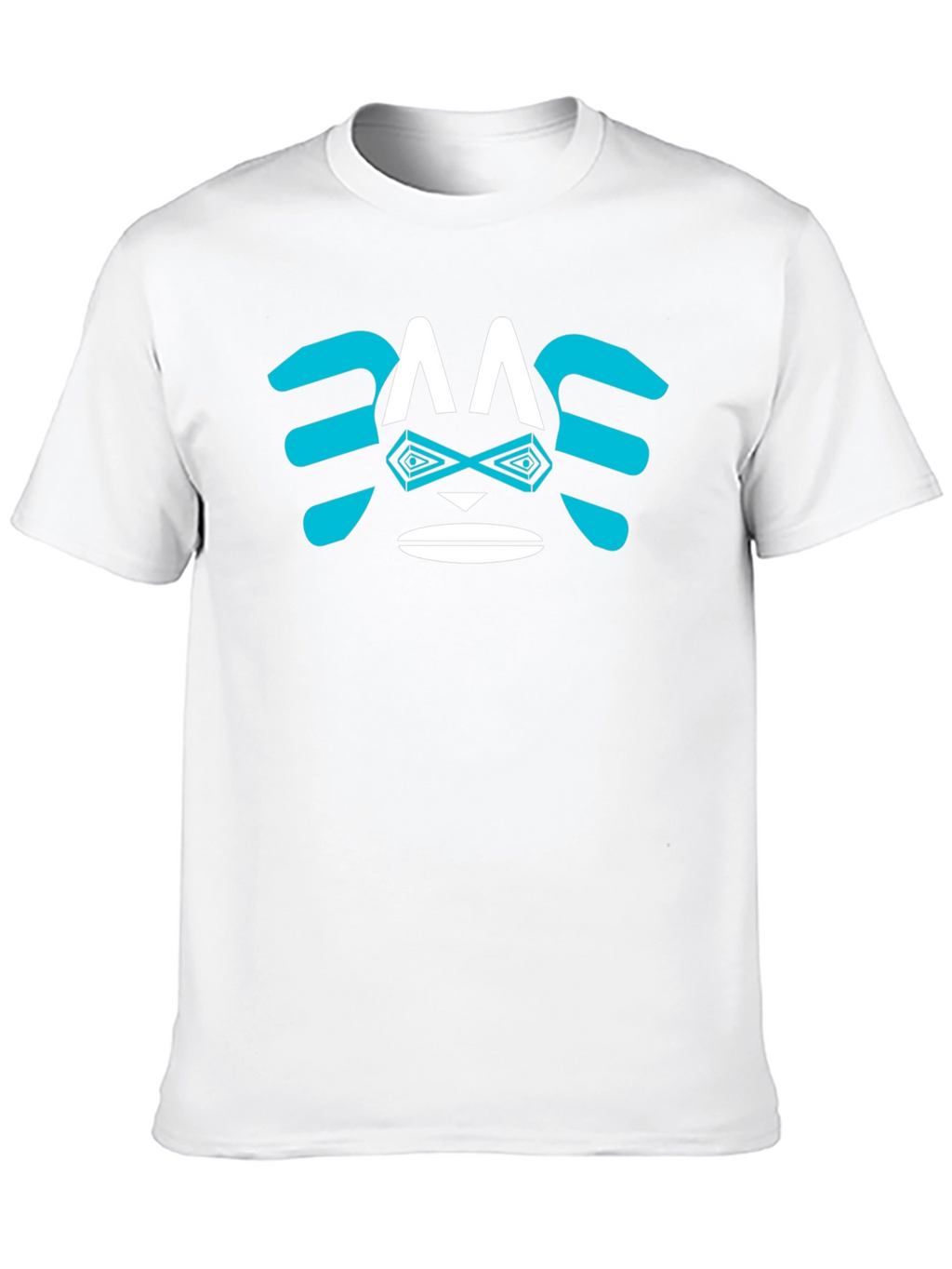 Abstract Face Graphic Tee - Trendy Casual Shirt