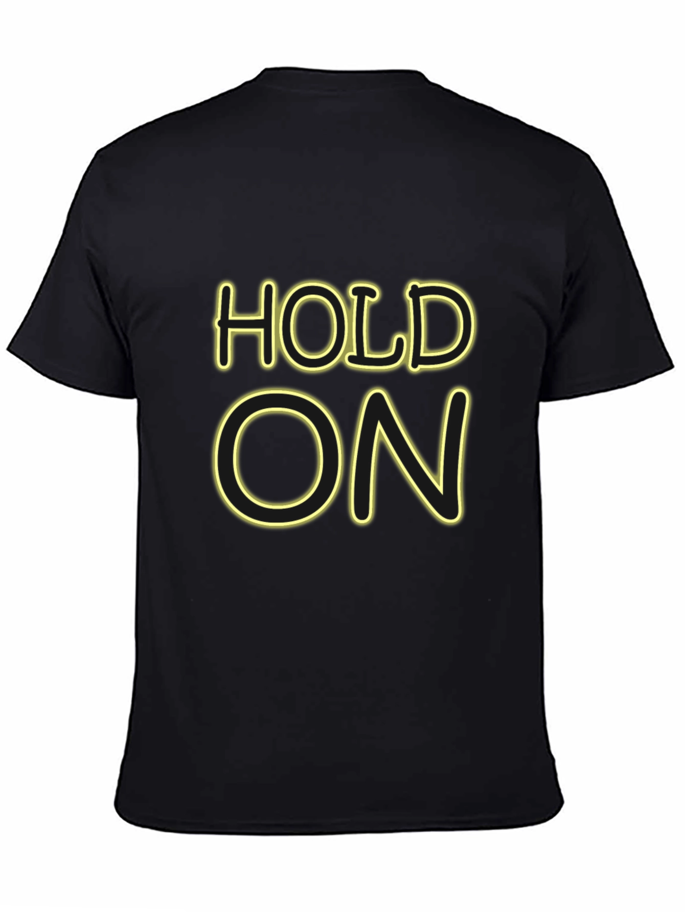 Hold On Black Graphic Tee