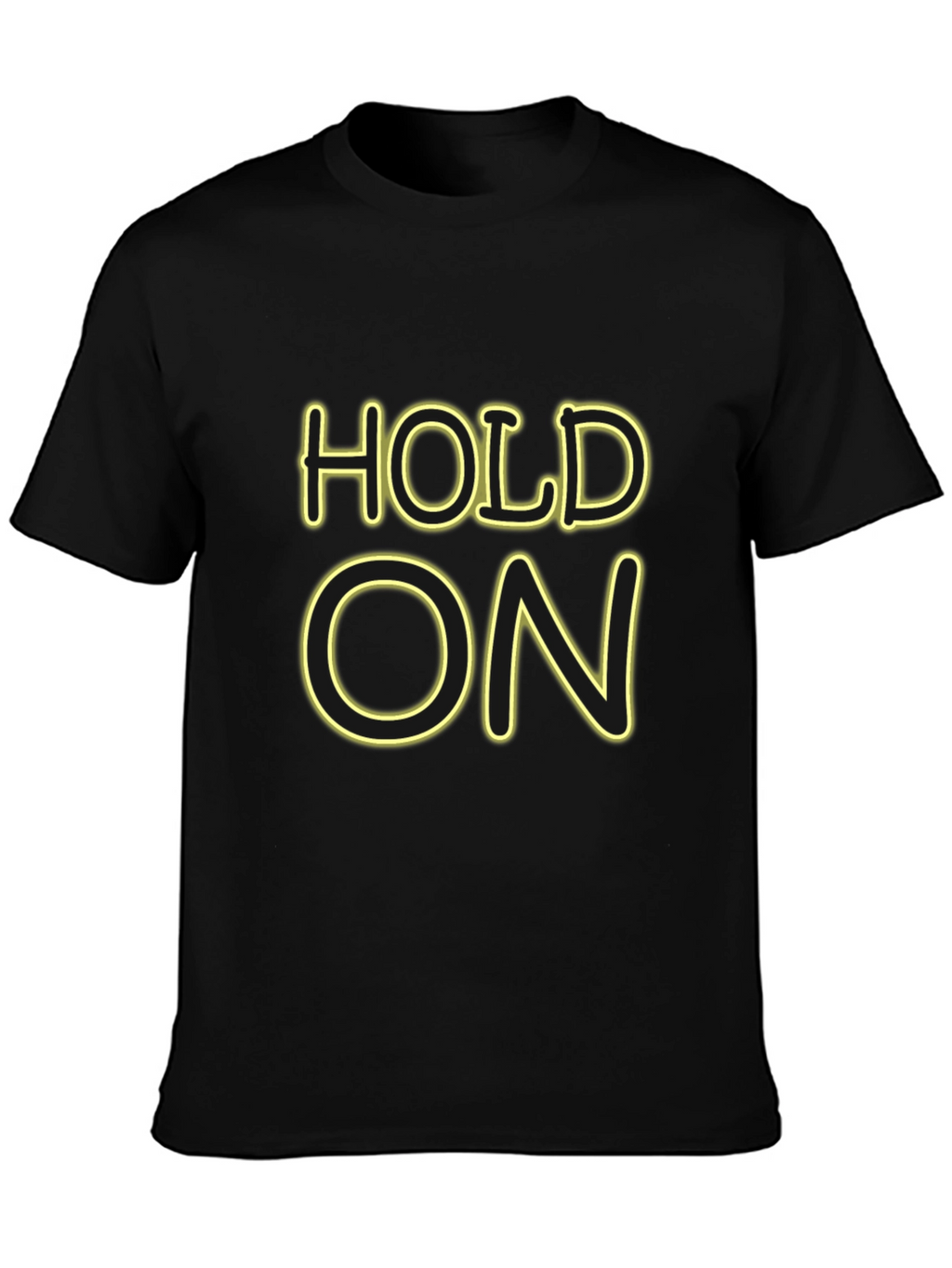 Hold On Black Graphic Tee
