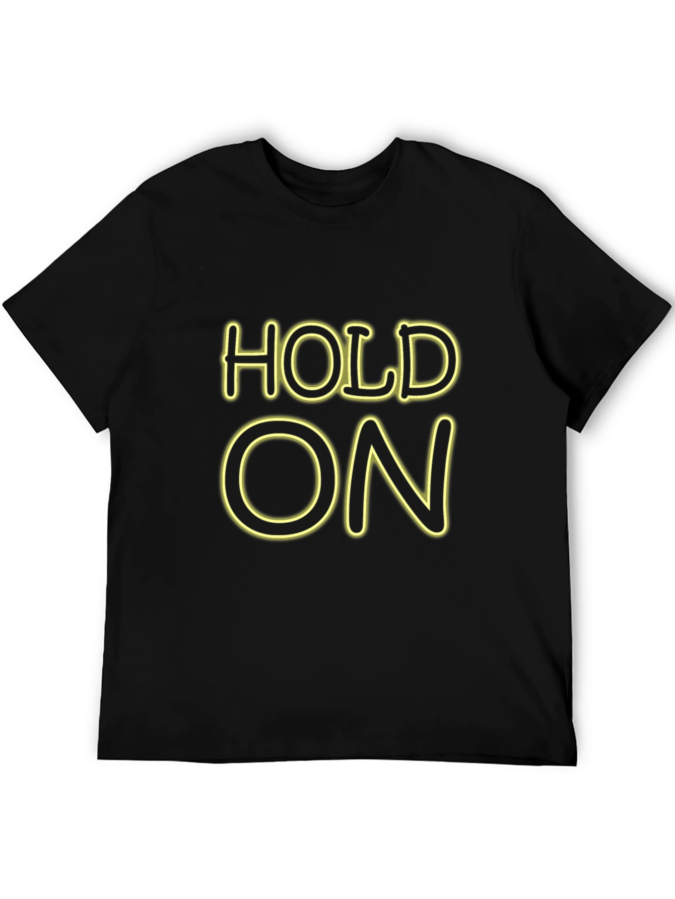 Hold On Black Graphic Tee