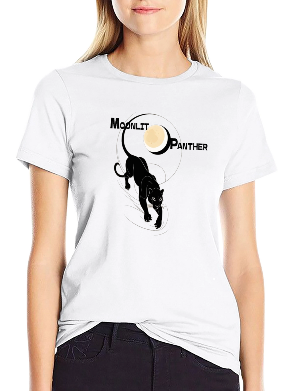 Moonlit Panther Graphic T-Shirt - Stylish & Unique Design