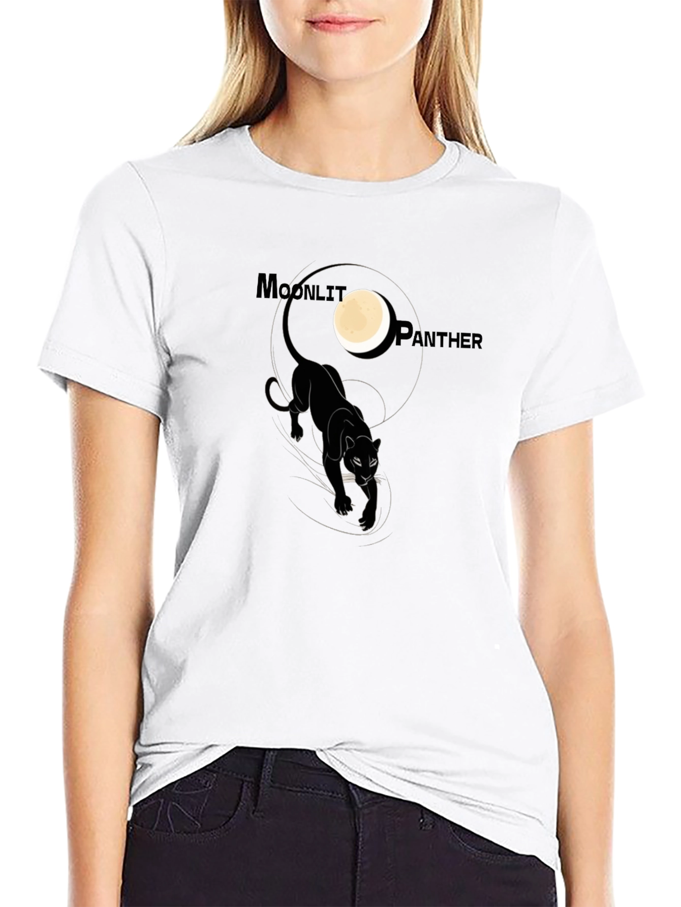 Moonlit Panther Graphic T-Shirt - Stylish & Unique Design