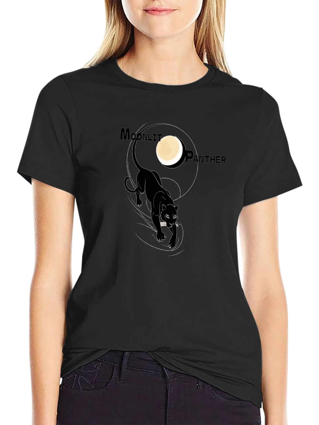 Moonlit Panther Graphic T-Shirt - Stylish & Unique Design