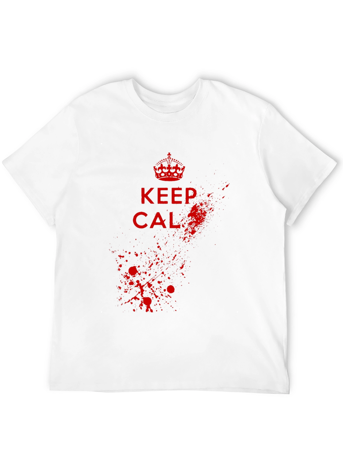 Keep Calm Graphic Tee - Black Cotton Blend