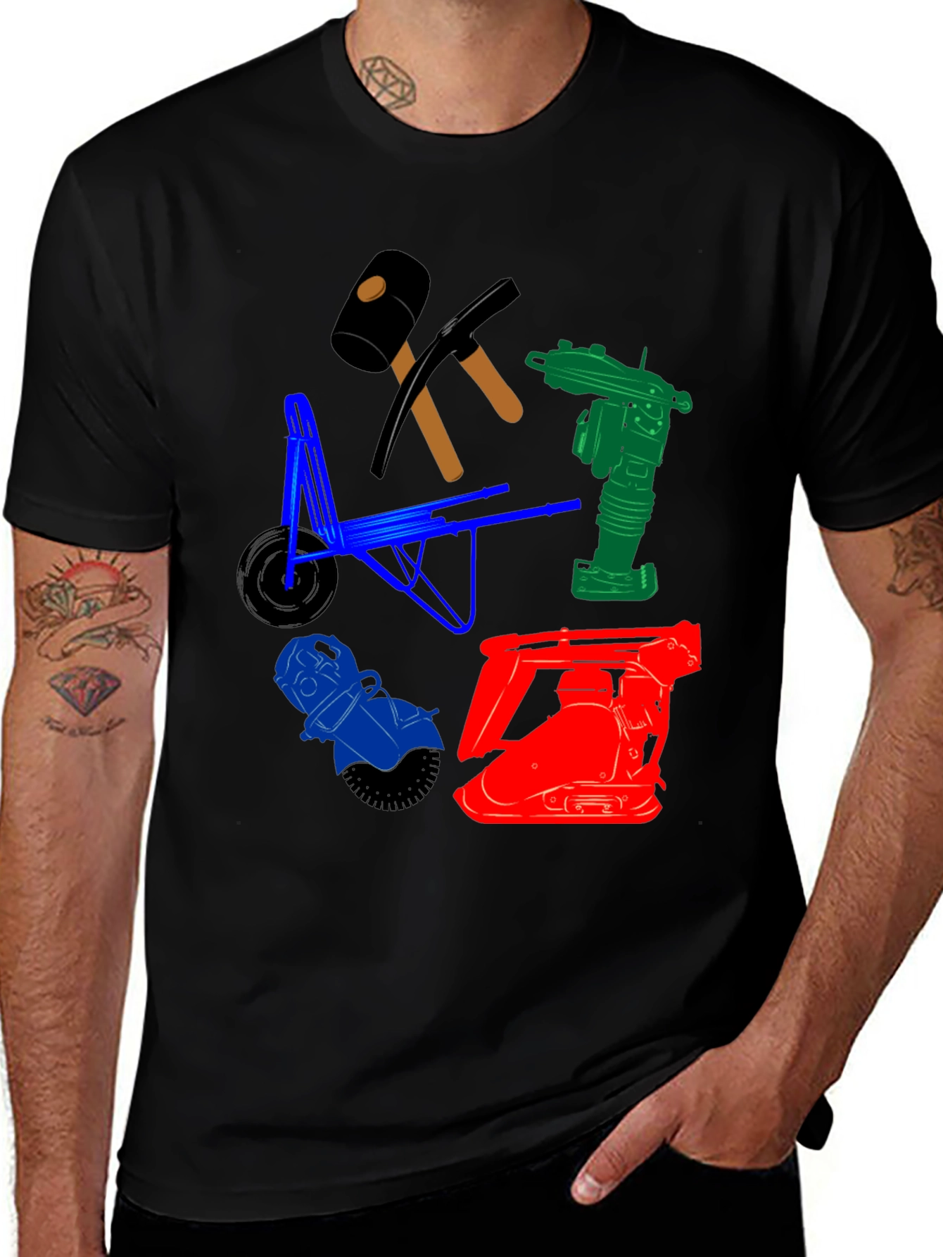 Construction Tools Graphic T-Shirt