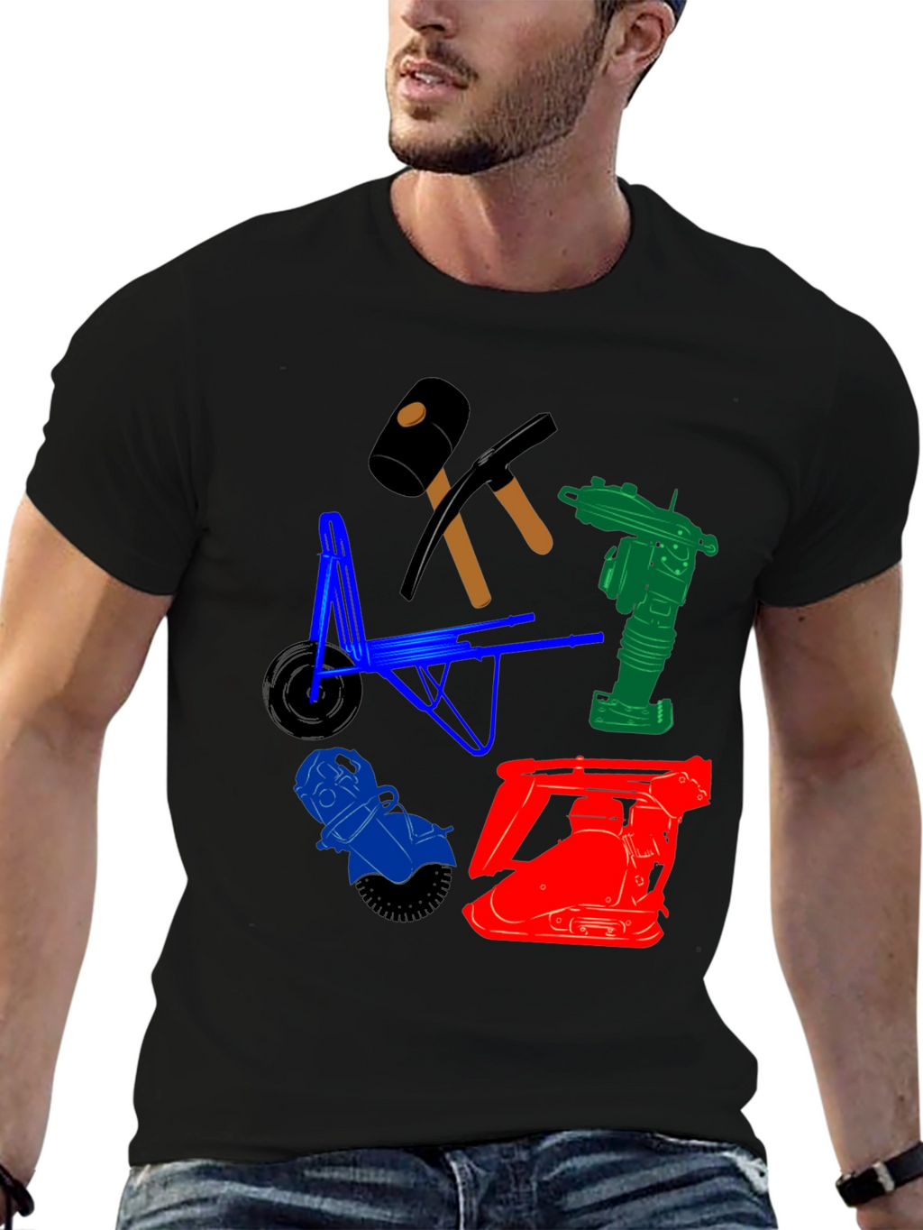 Construction Tools Graphic T-Shirt