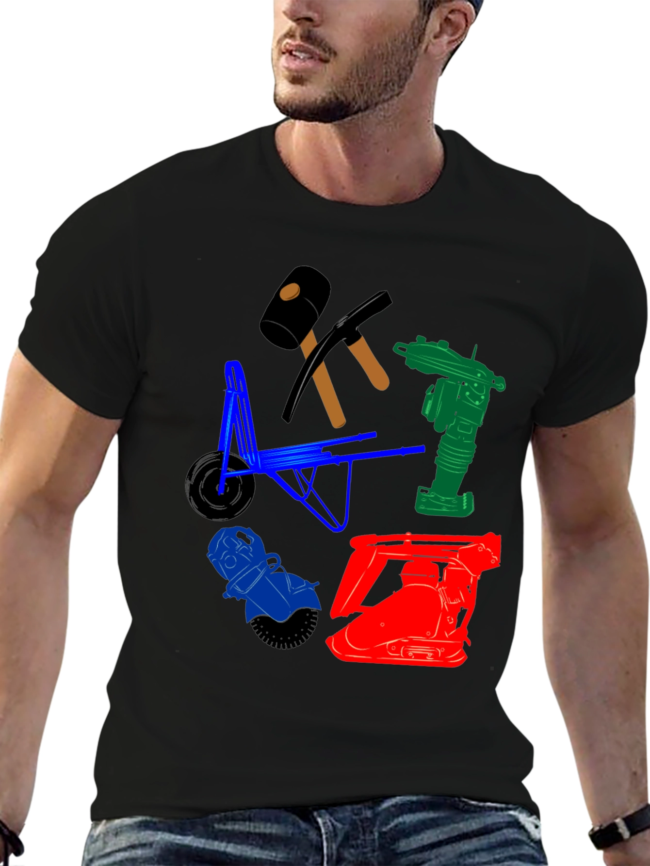 Construction Tools Graphic T-Shirt