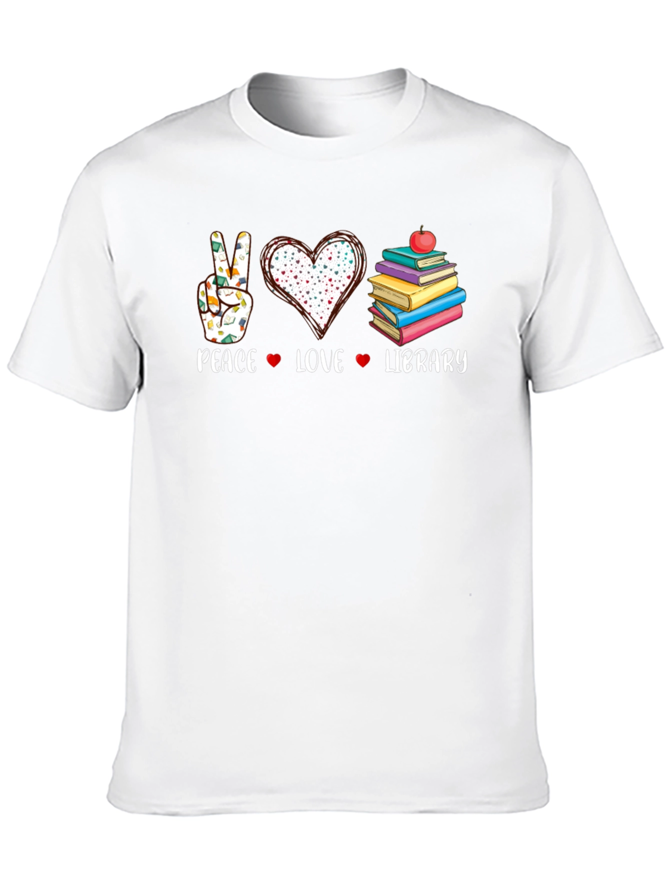 Peace Love Library Graphic T-Shirt