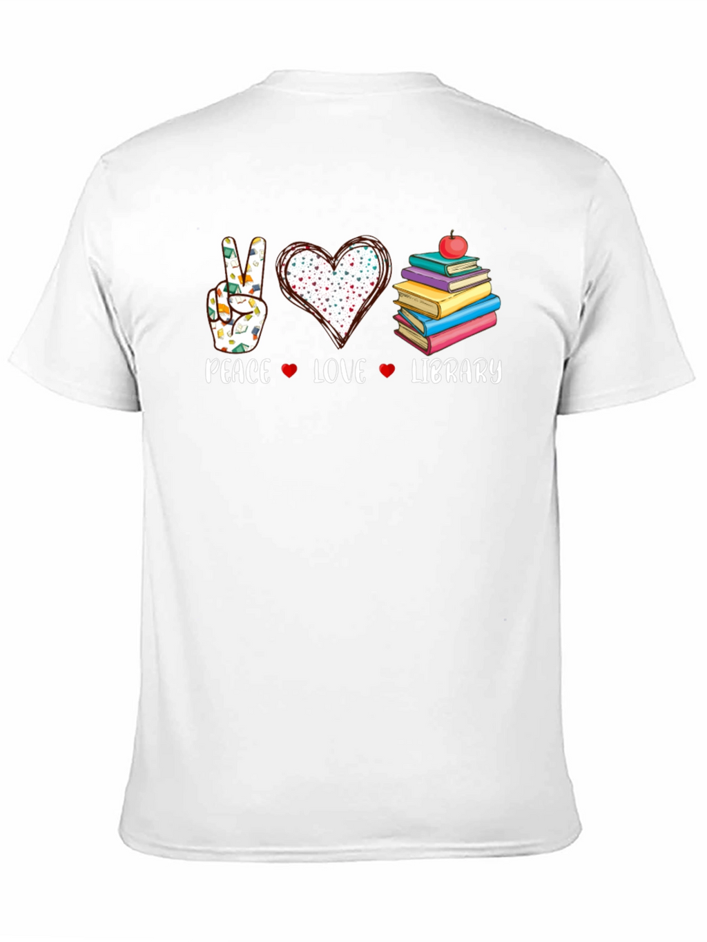 Peace Love Library Graphic T-Shirt