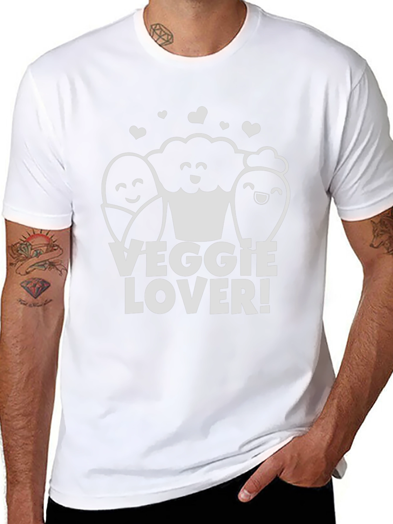 Veggie Lover Graphic T-Shirt - Black