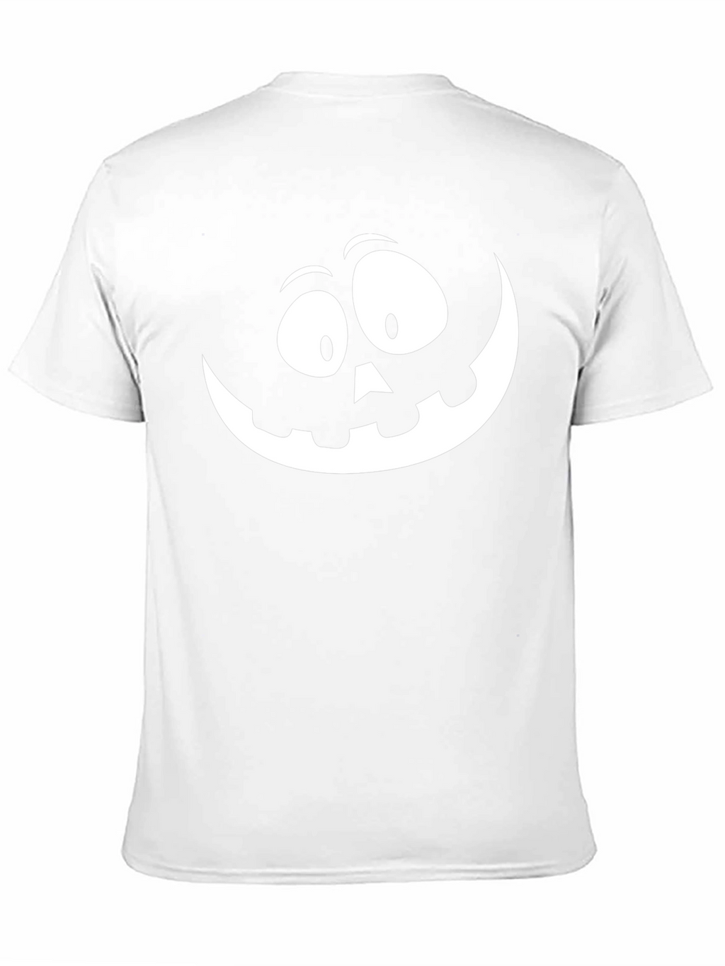 Halloween Pumpkin Face Graphic Tee - Black Cotton T-Shirt