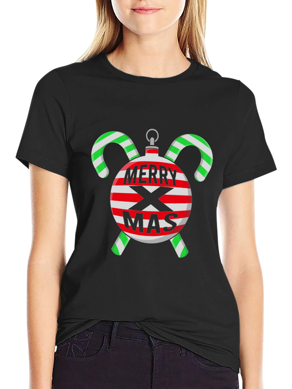 Festive Merry X-Mas Ornament T-Shirt