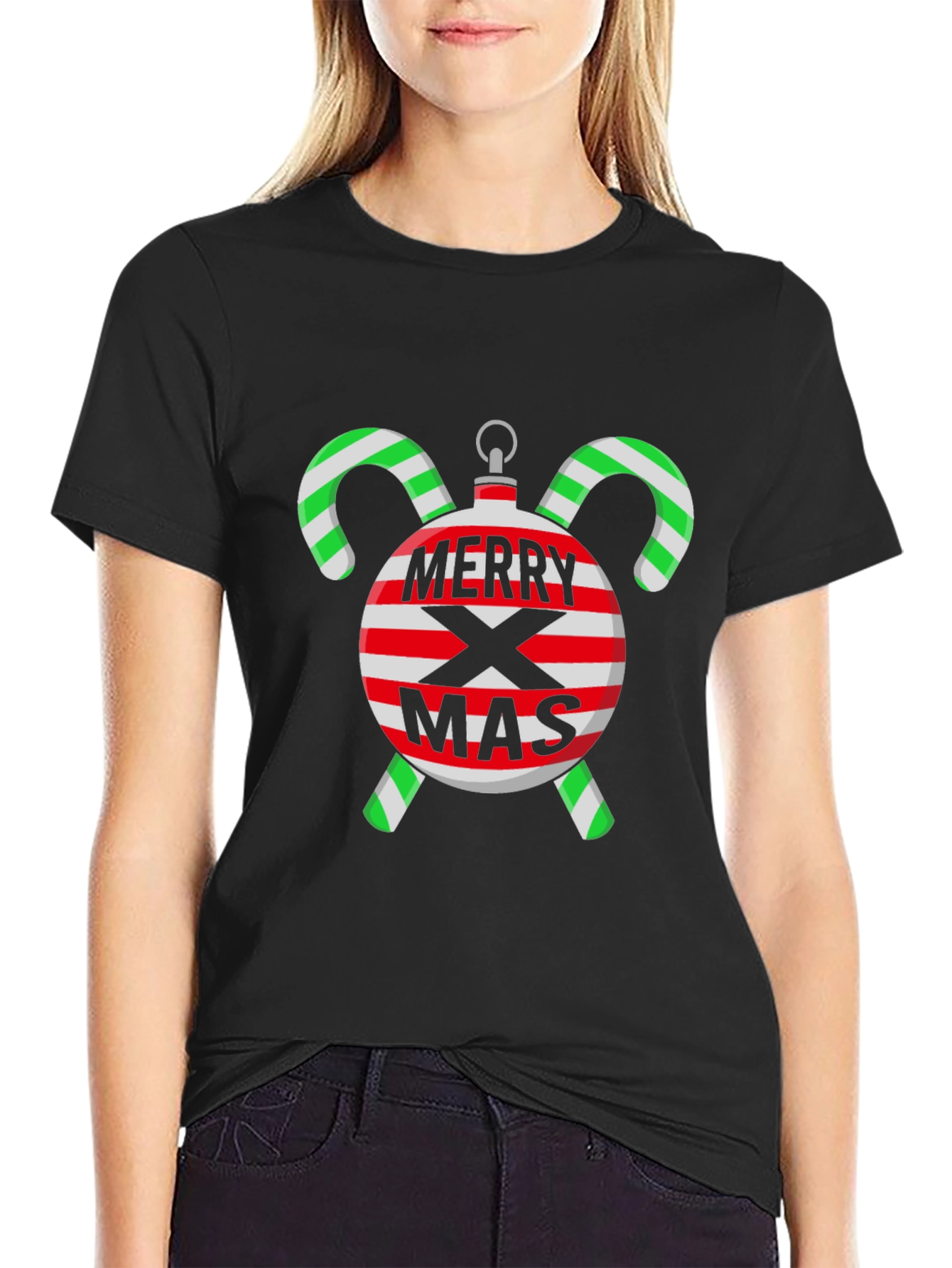Festive Merry X-Mas Ornament T-Shirt