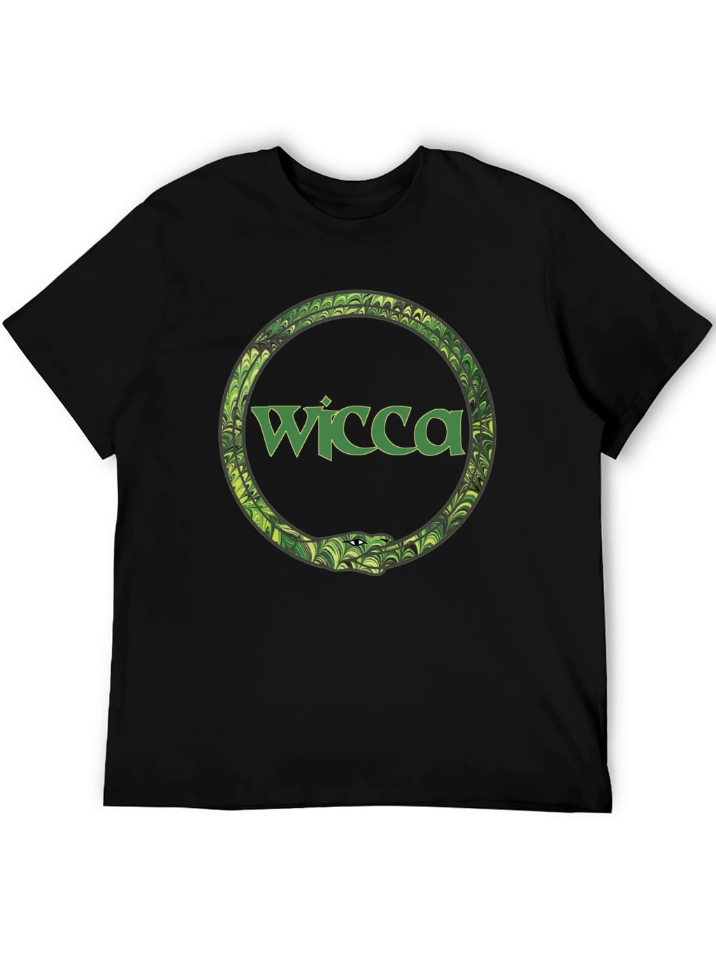 Wicca Serpent Ouroboros Black T-Shirt