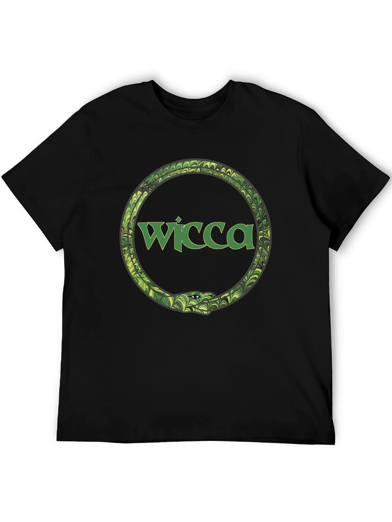 Wicca Serpent Ouroboros Black T-Shirt
