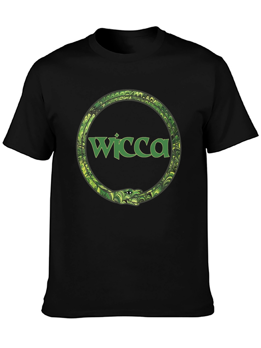 Wicca Serpent Ouroboros Black T-Shirt