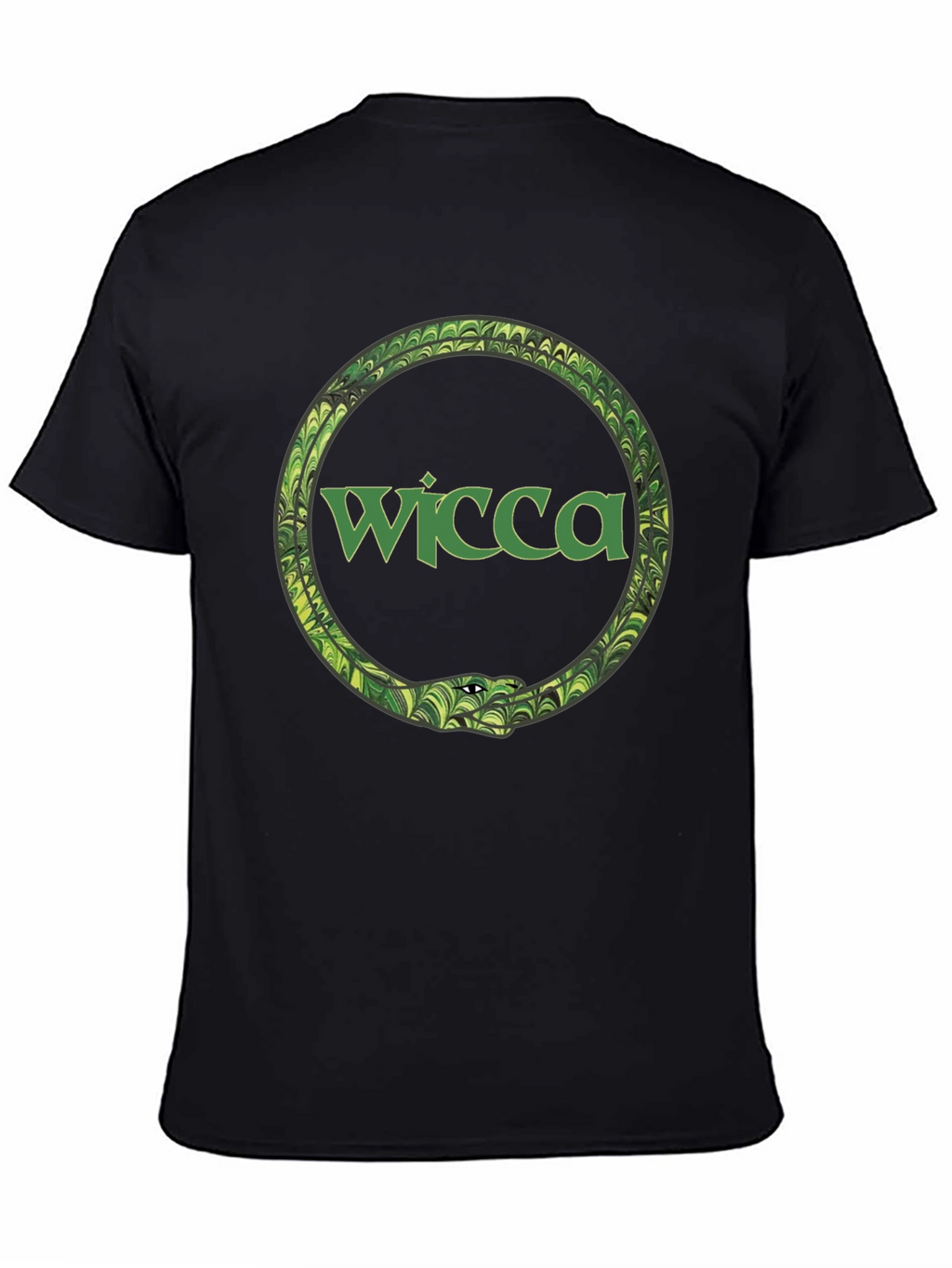 Wicca Serpent Ouroboros Black T-Shirt