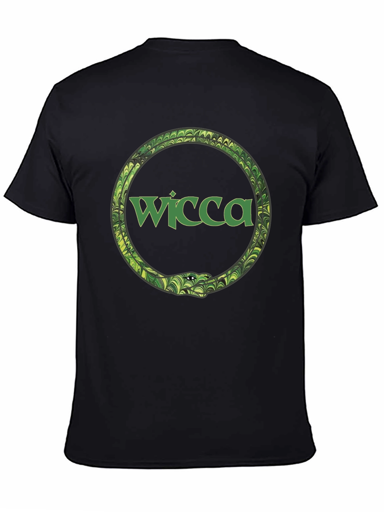 Wicca Serpent Ouroboros Black T-Shirt