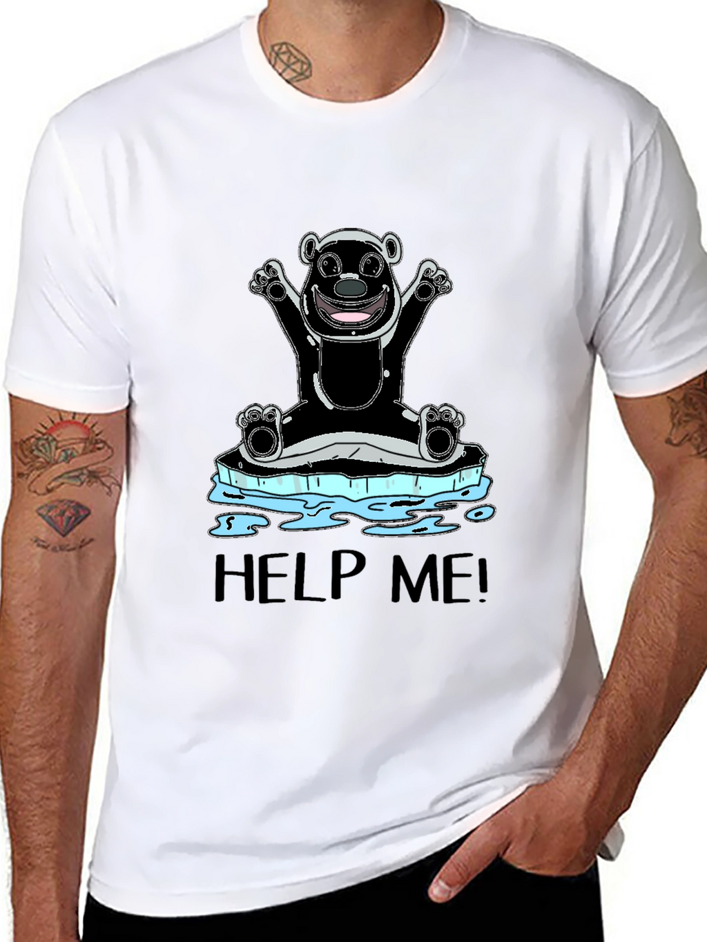 Help Me Polar Bear Graphic Tee