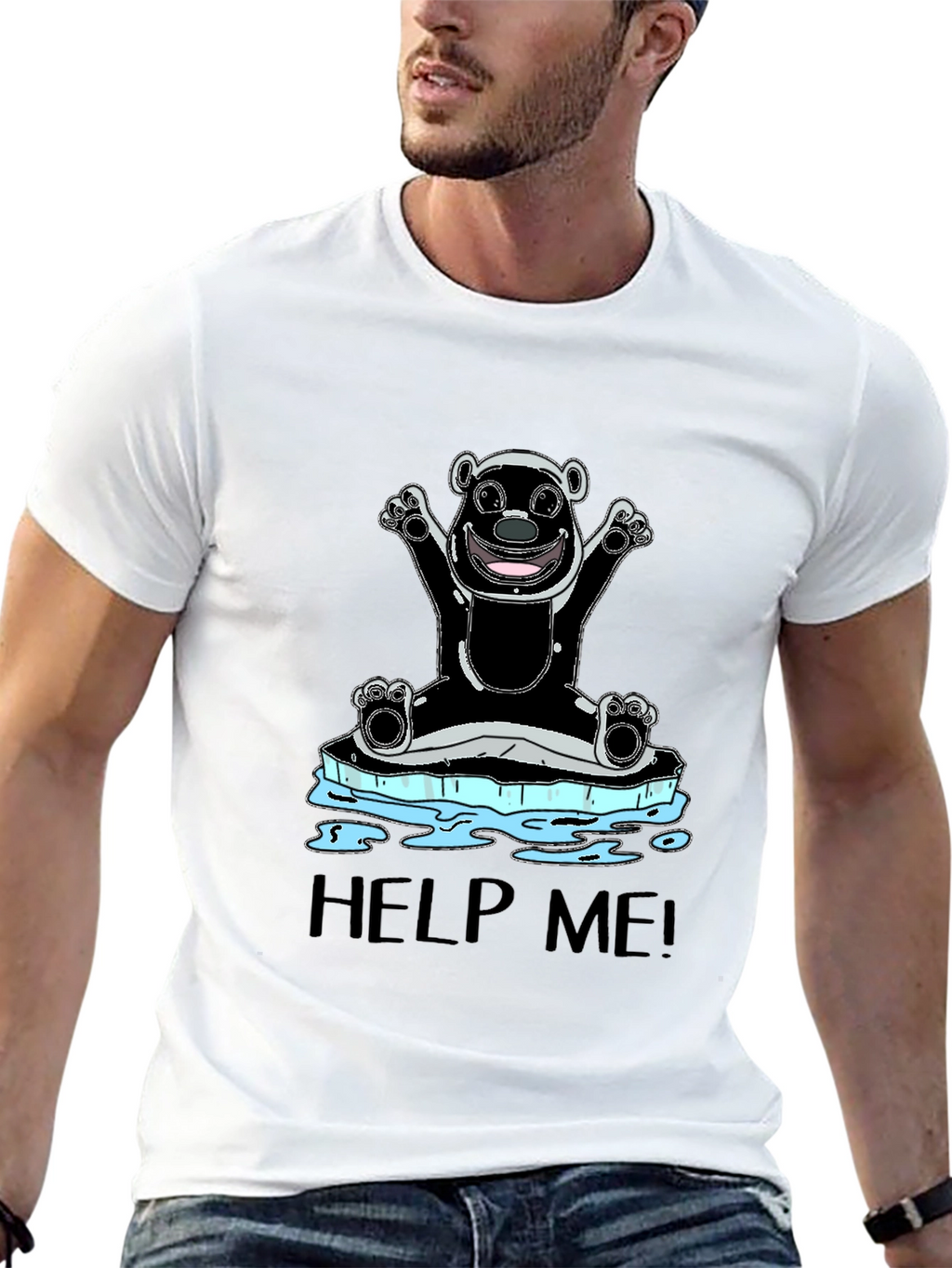 Help Me Polar Bear Graphic Tee
