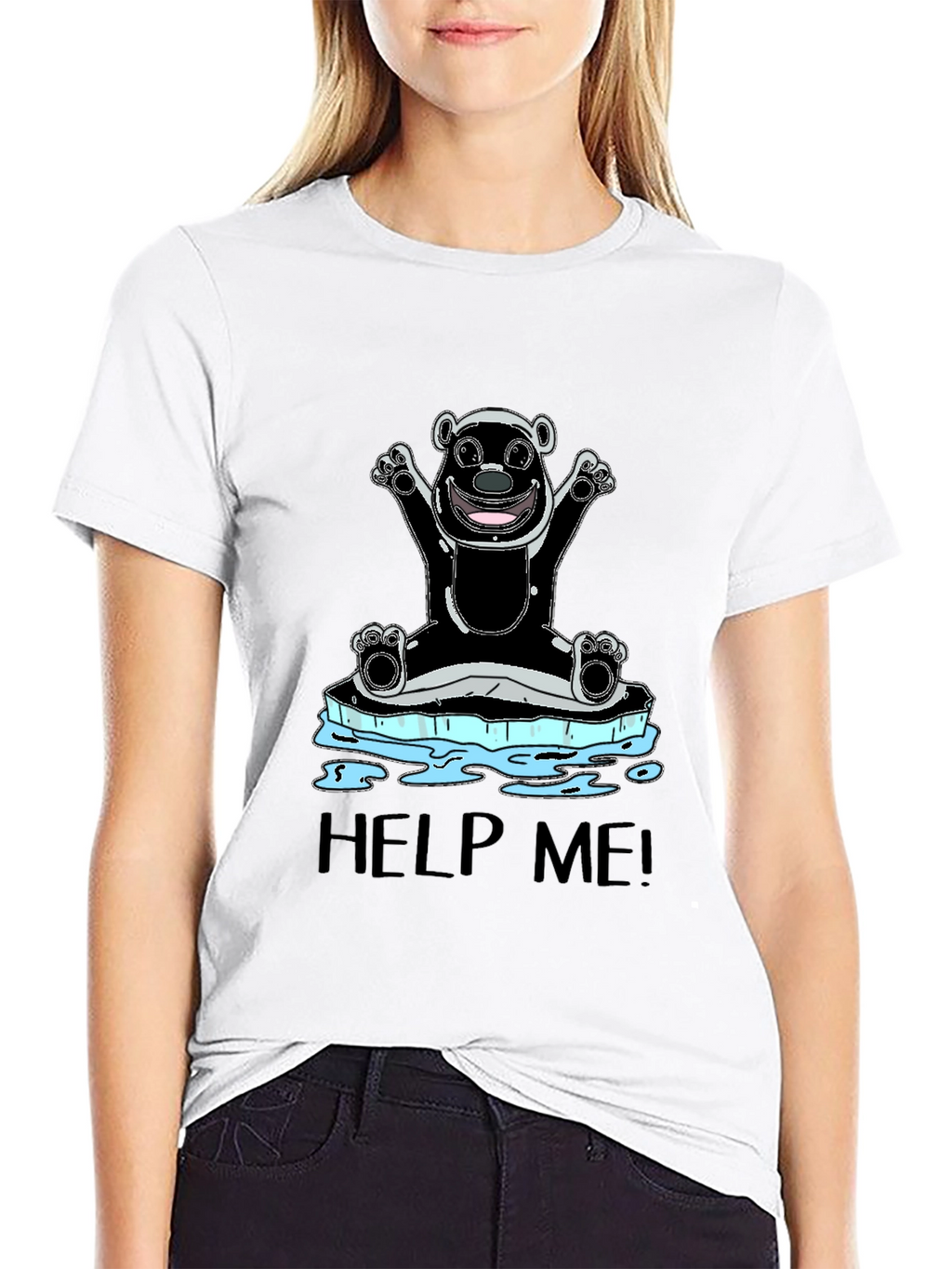 Help Me Polar Bear Graphic Tee