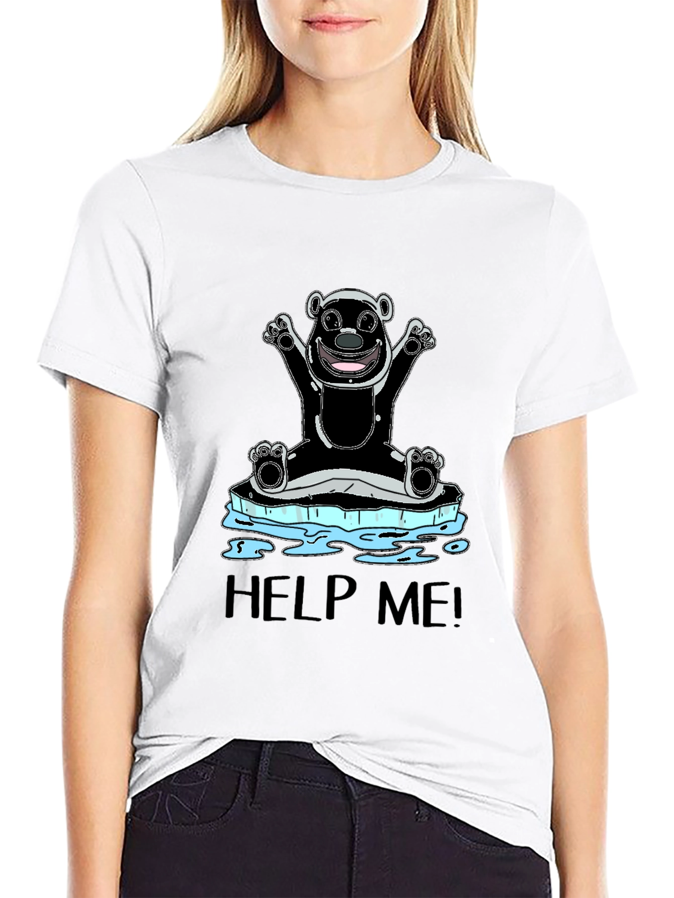 Help Me Polar Bear Graphic Tee
