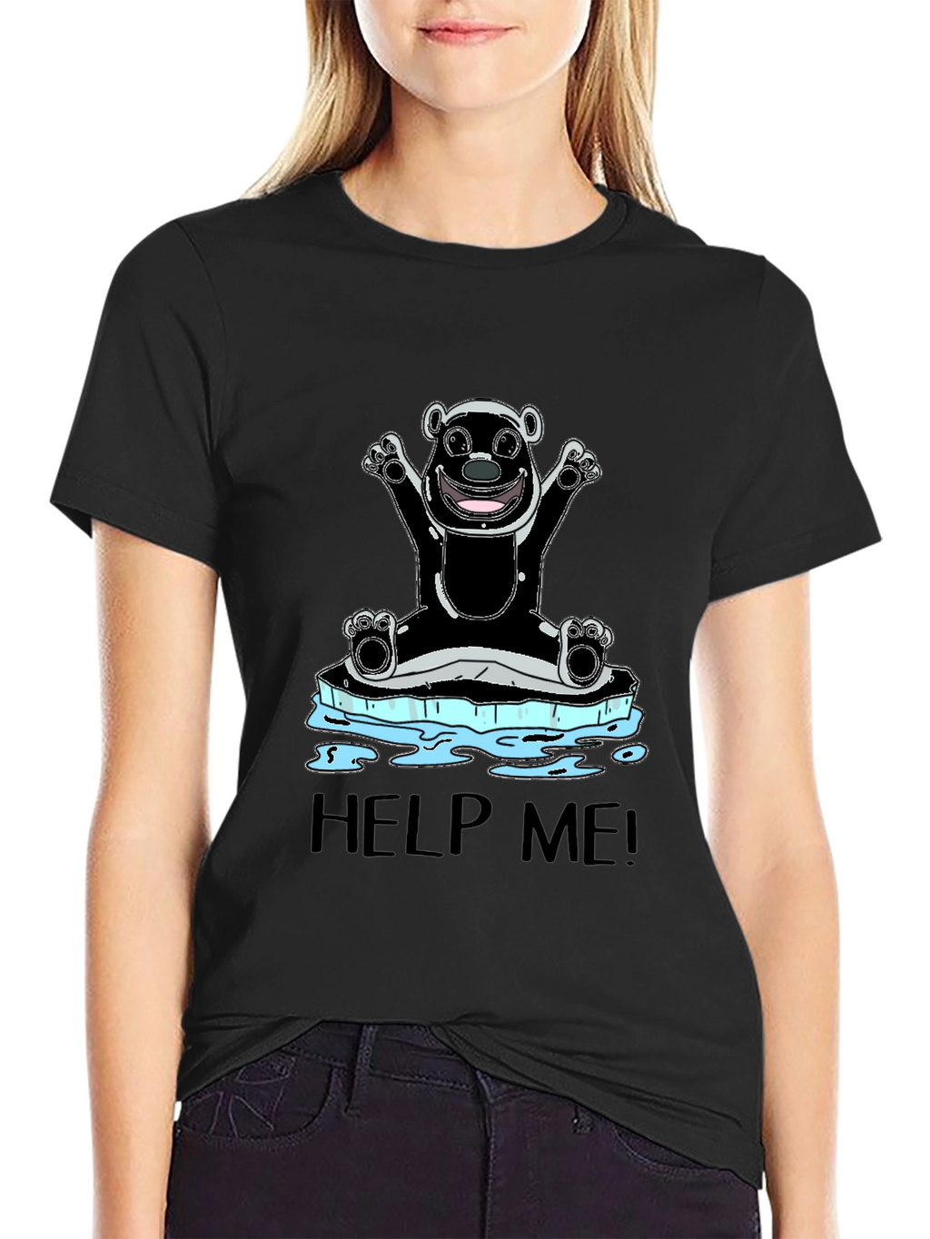 Help Me Polar Bear Graphic Tee
