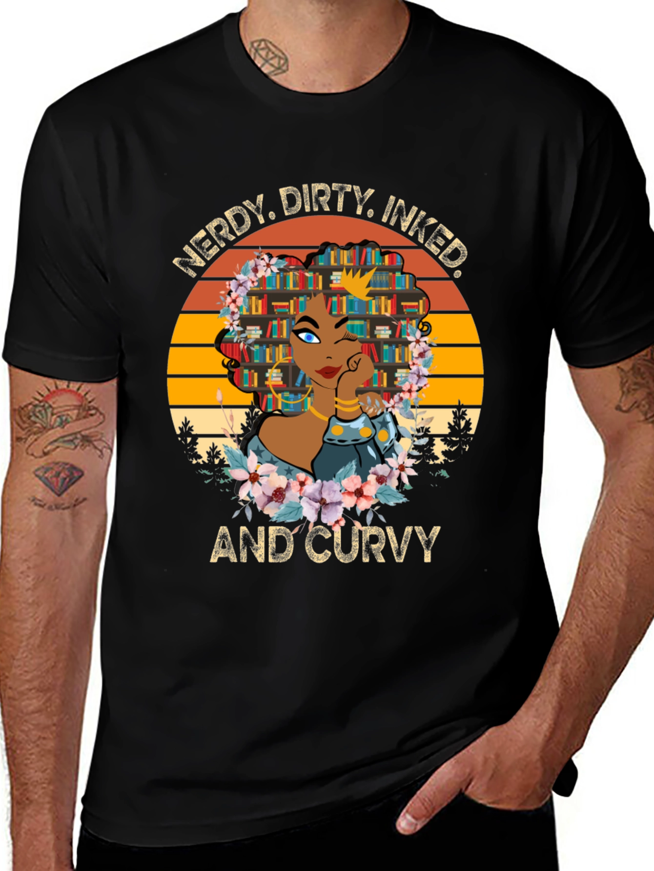 Nerdy Dirty Inked Curvy Graphic Tee