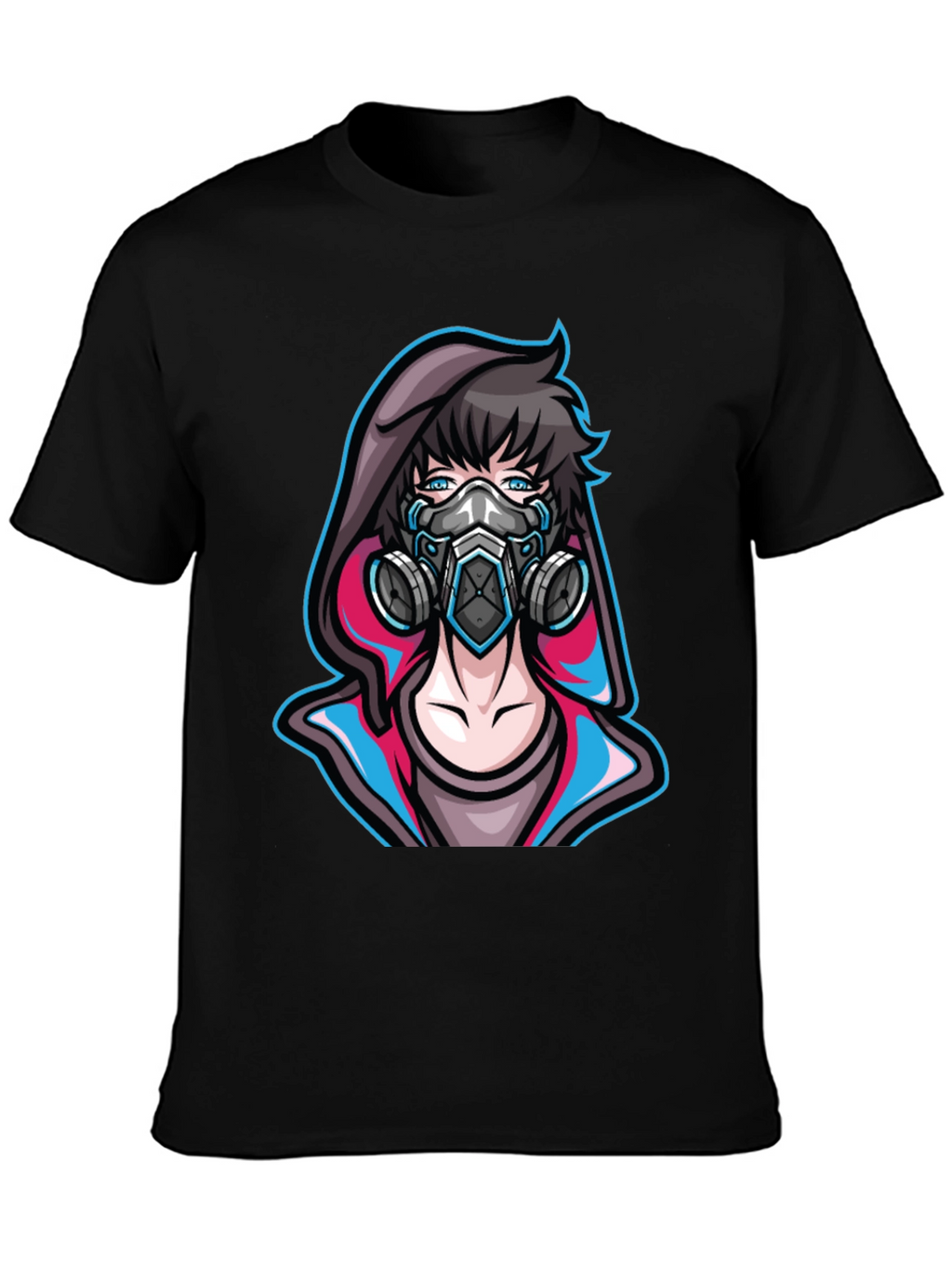 Anime Gas Mask Graphic Tee