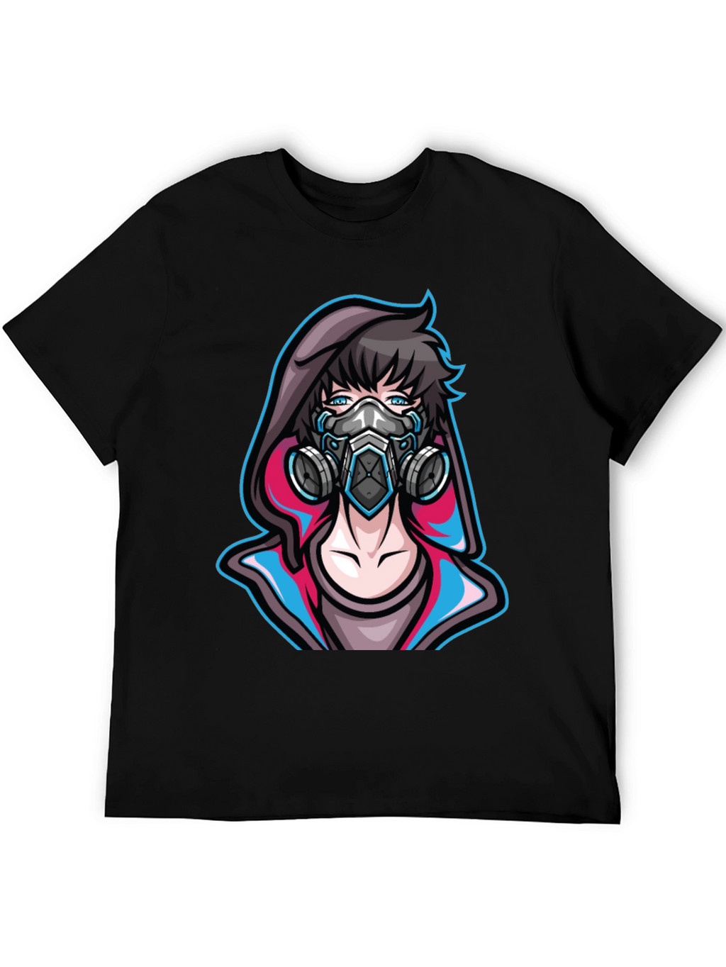 Anime Gas Mask Graphic Tee