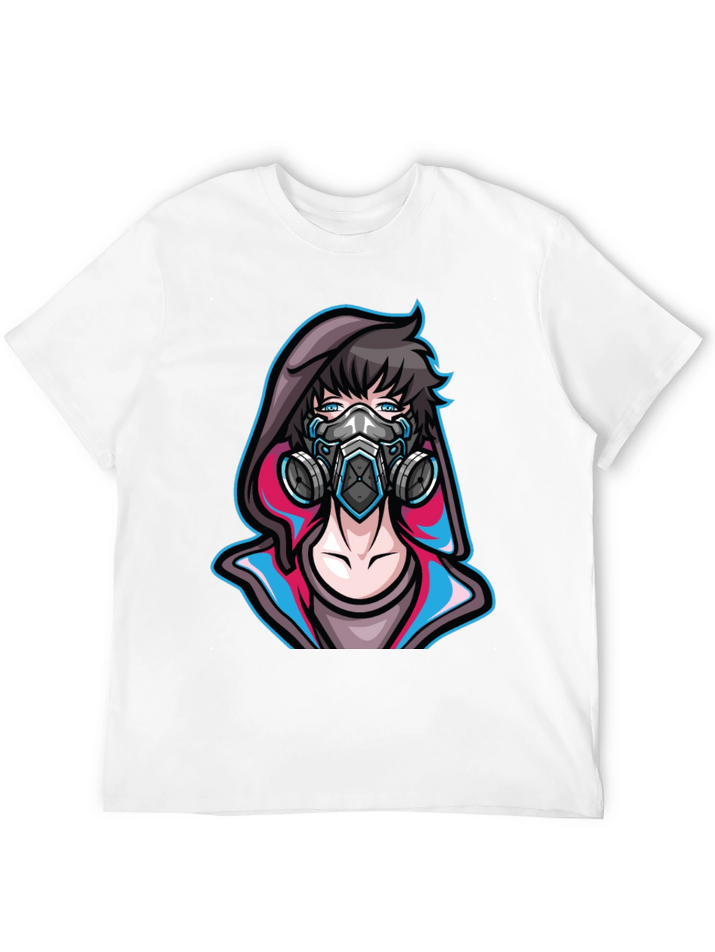 Anime Gas Mask Graphic Tee