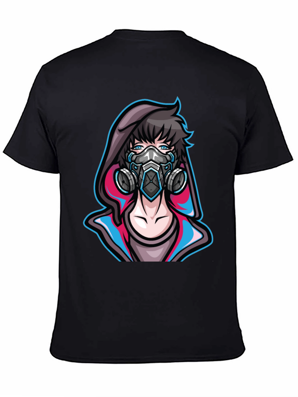 Anime Gas Mask Graphic Tee