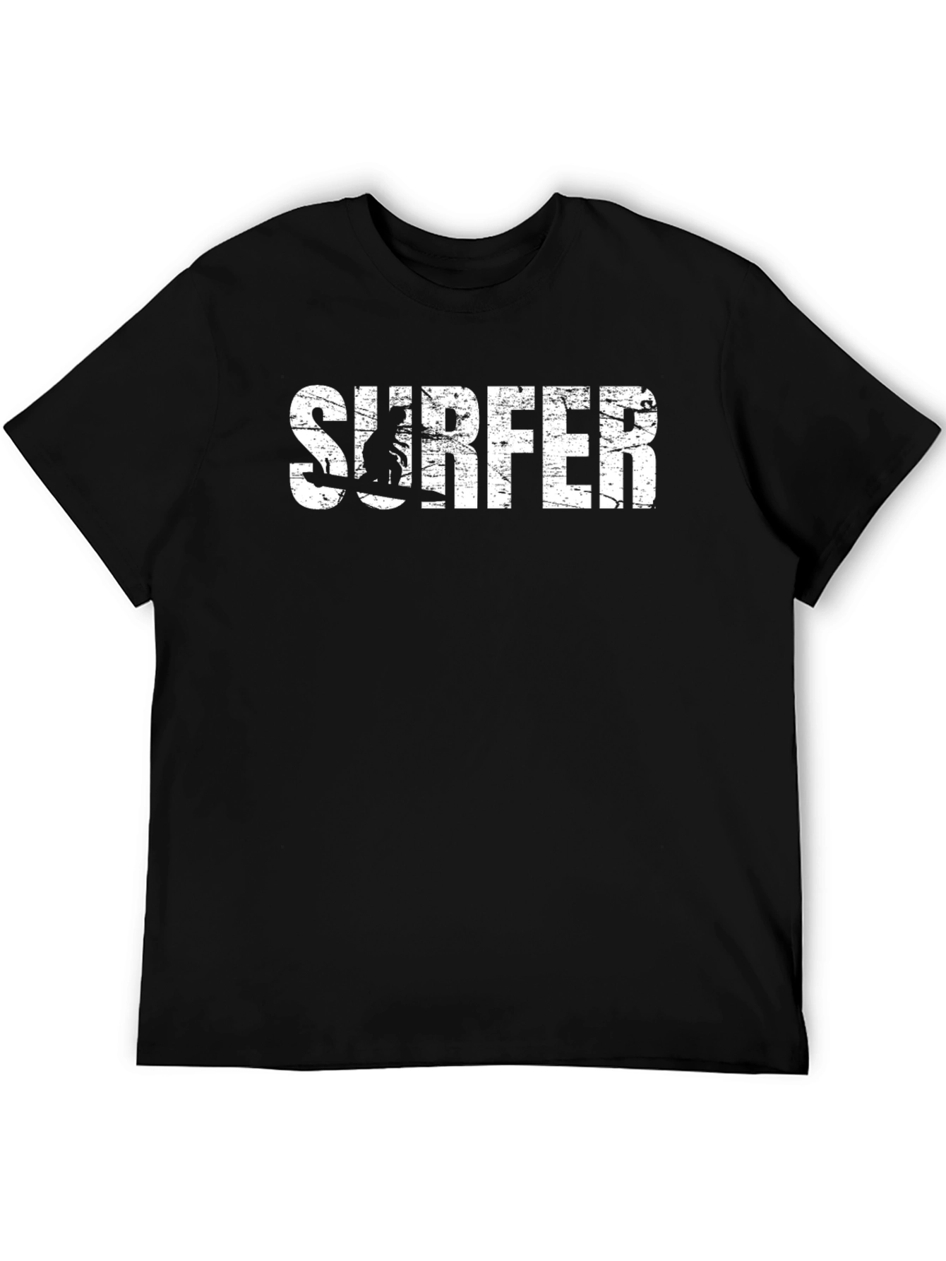 Vintage Surfer Graphic Black T-Shirt