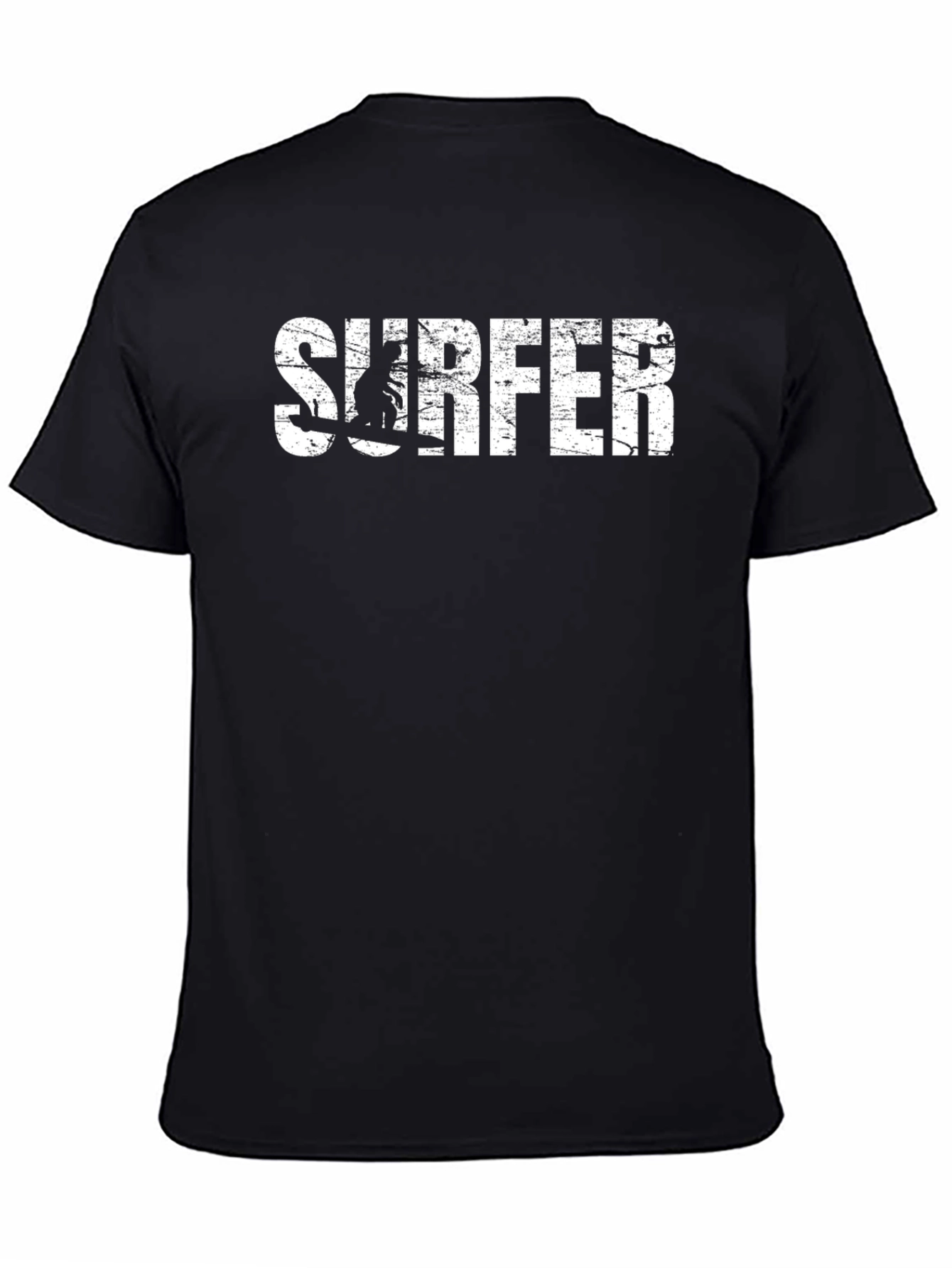 Vintage Surfer Graphic Black T-Shirt