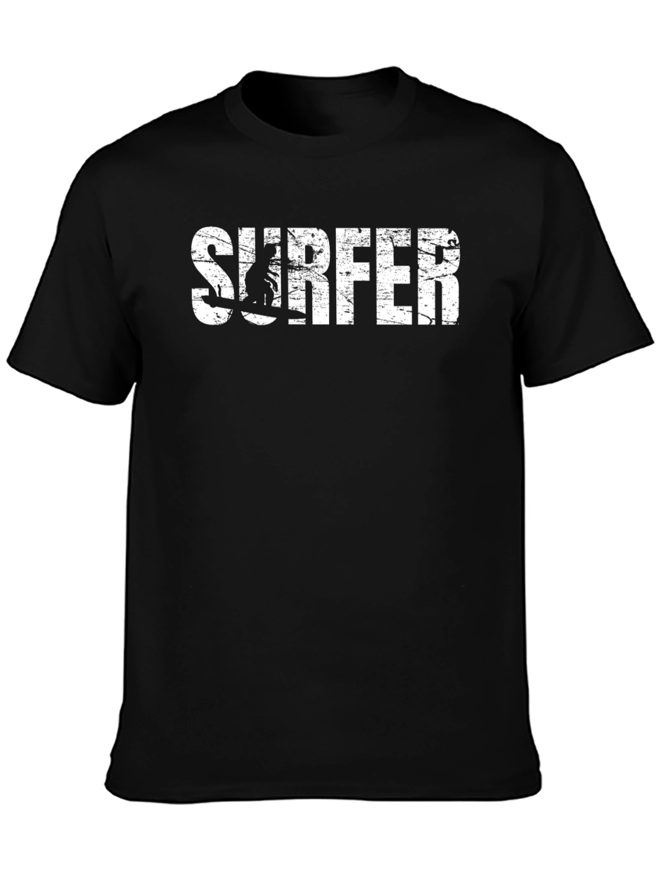 Vintage Surfer Graphic Black T-Shirt