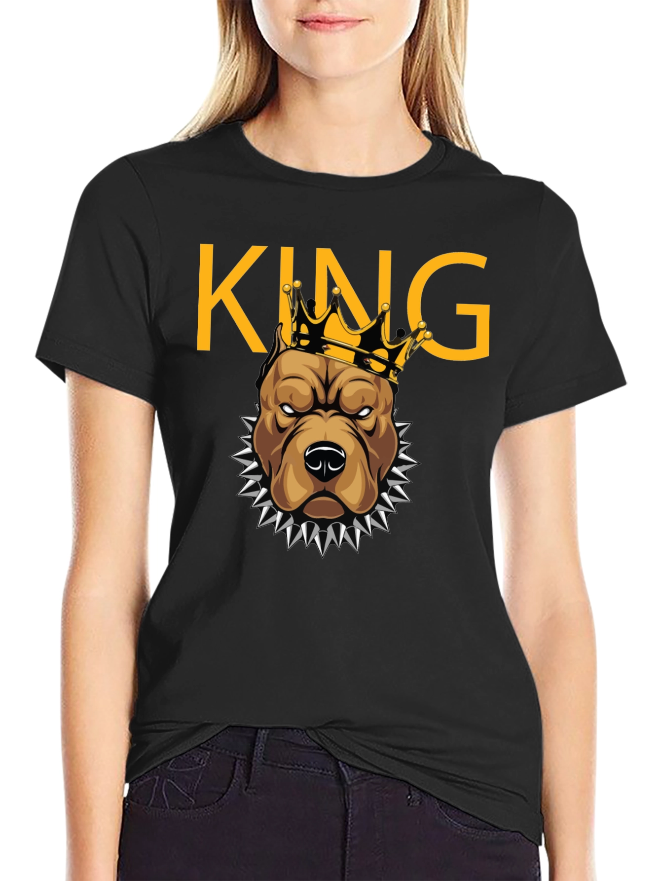 King Pitbull Crown Graphic T-Shirt