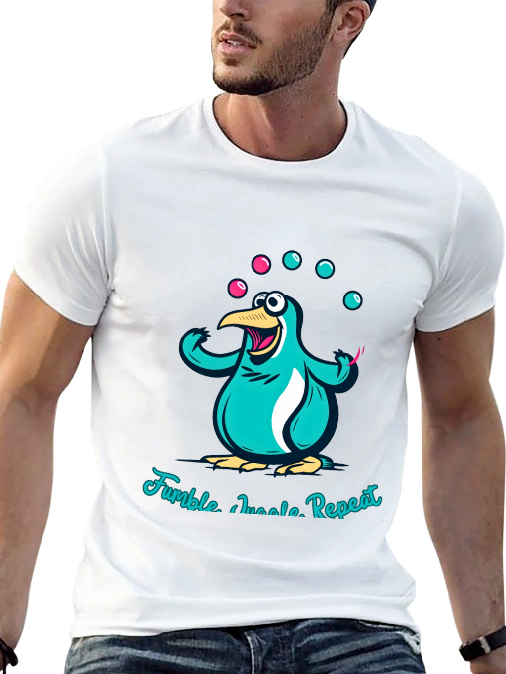 Juggling Penguin Graphic Tee