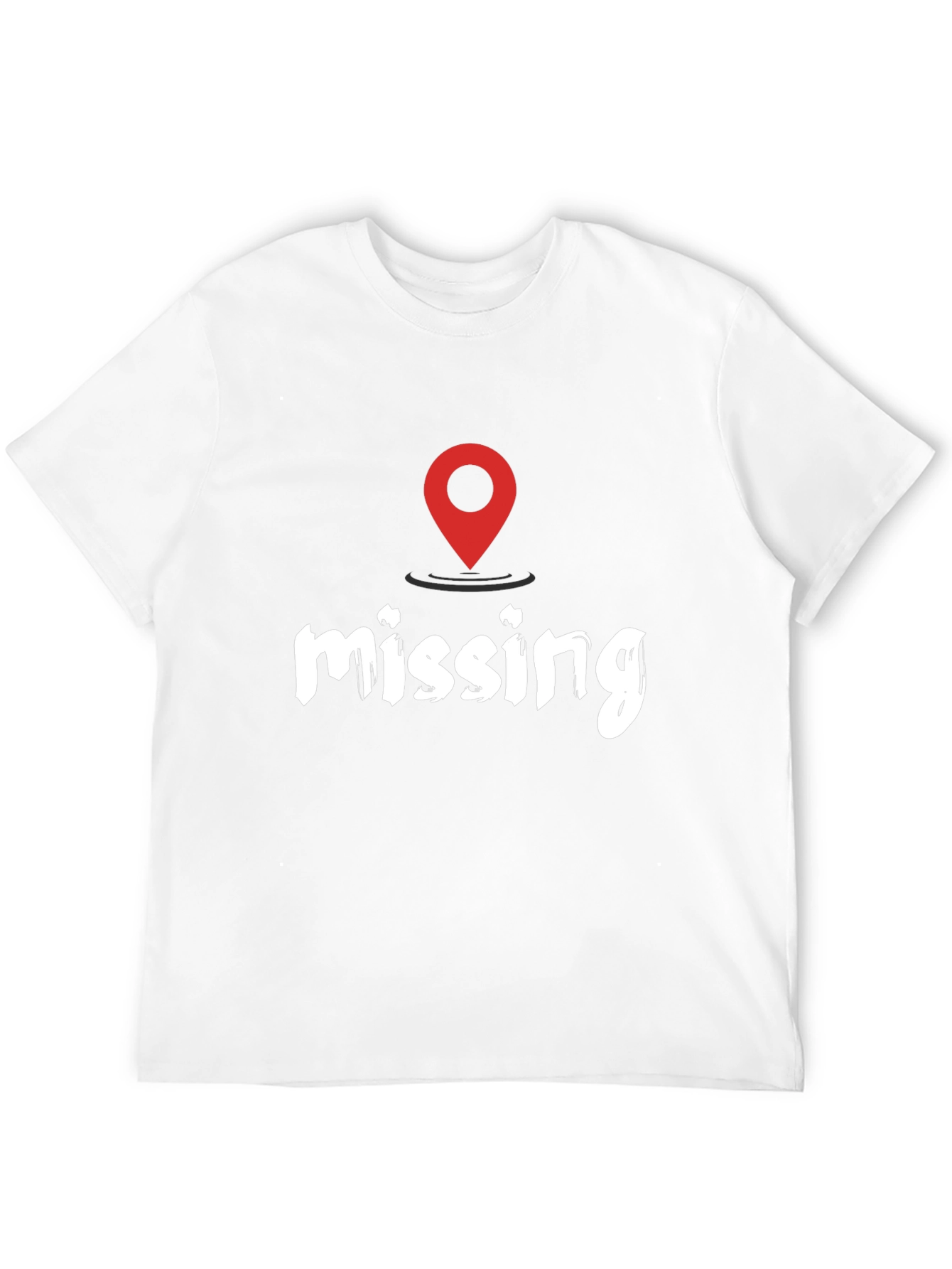 Missing You Location T-Shirt - Black Casual Tee