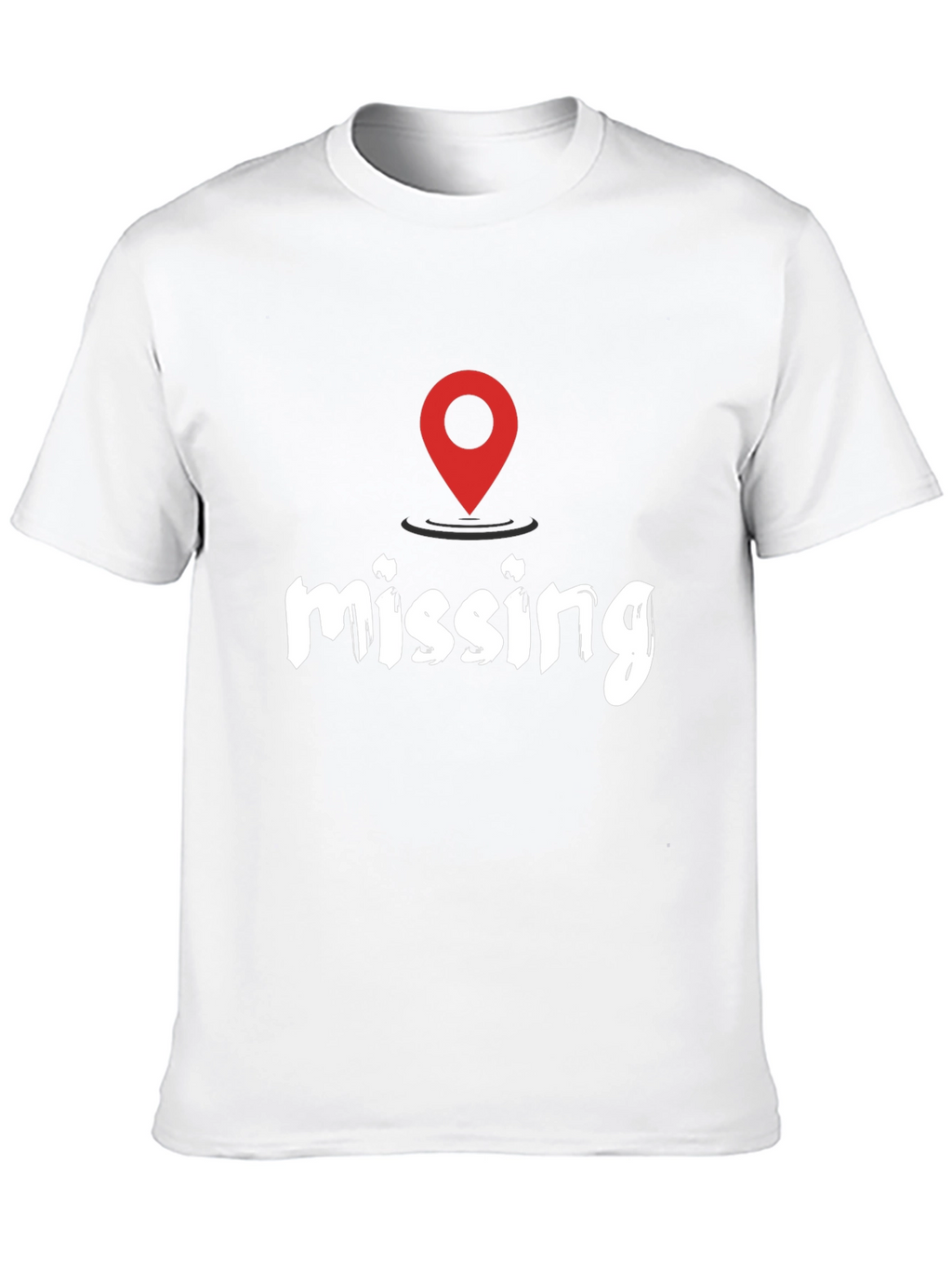 Missing You Location T-Shirt - Black Casual Tee